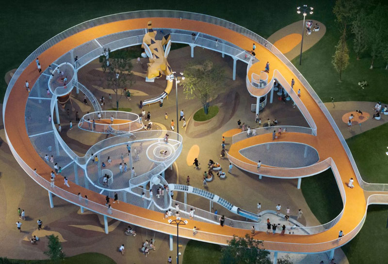 Liuquan Lake Children's Paradise: детская площадка, созданная из рельефа и мифологии